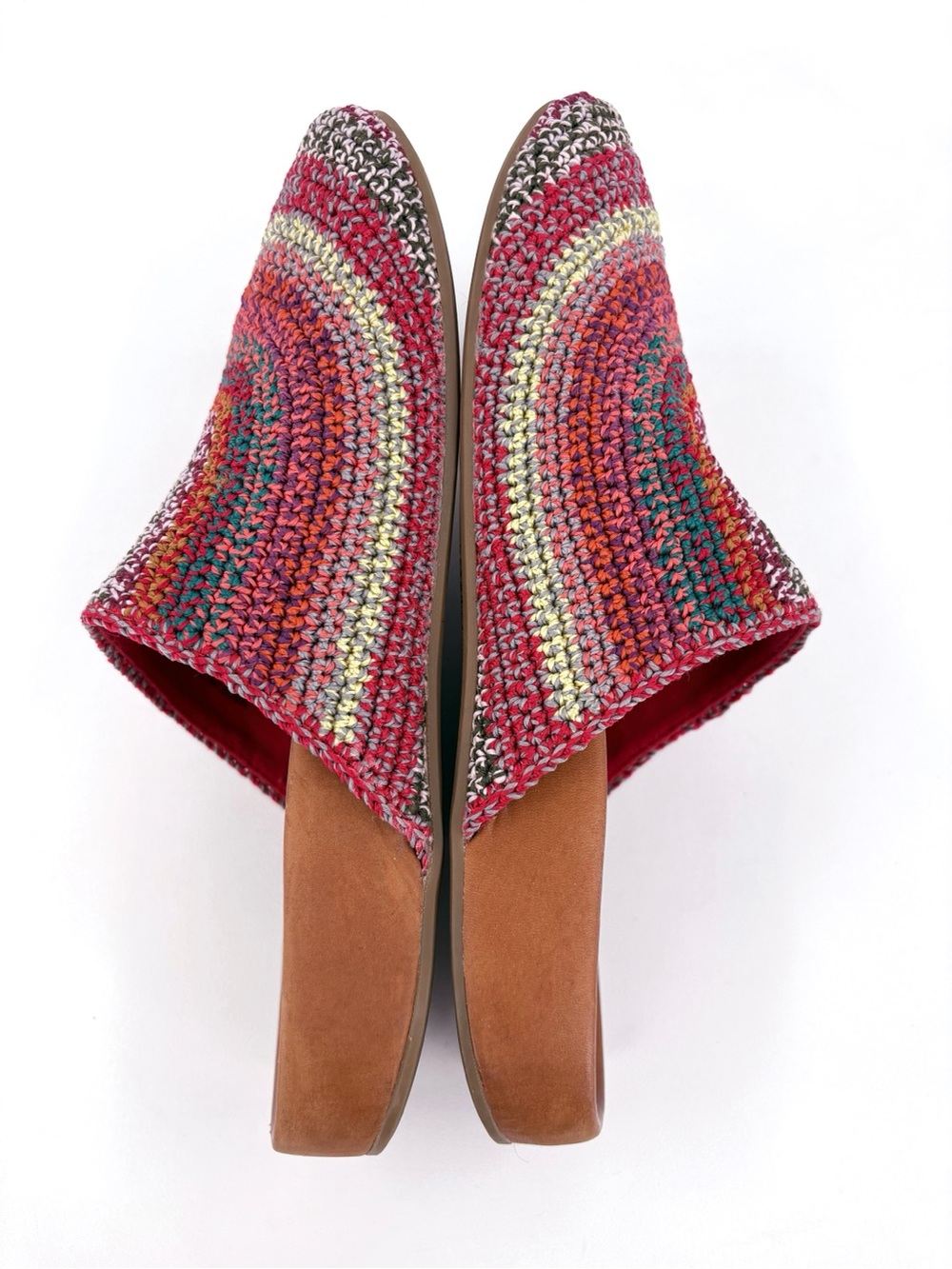 THE SAK Bolinas Boho Stripe Crochet Clogs in Sunset US 9 - Picture 8 of 15